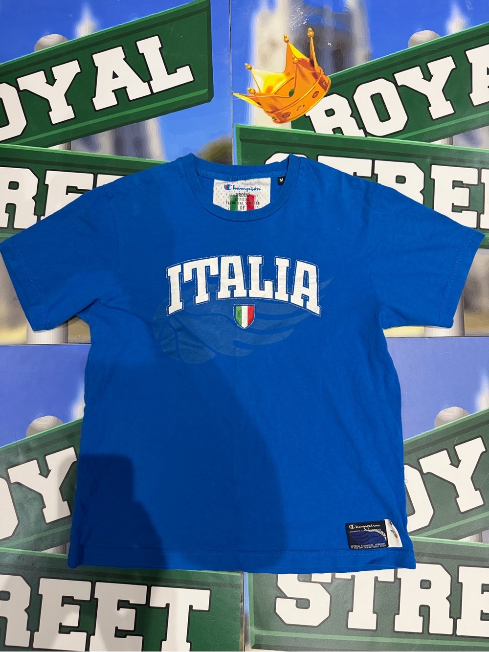 Champion Italia Basketball Graphic Tee - Blue
